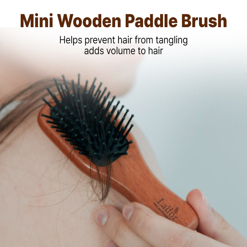Lador Mini Wooden Paddle Brush