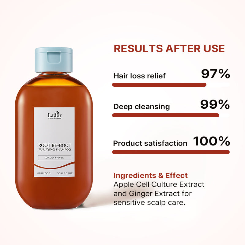 Lador Root Re-Boot Purifying Shampoo (Ginger & Apple) 300ml