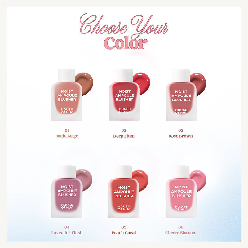 House of Hur Moist Ampoule Blusher 07 Pink Rosie 10ml, 20ml