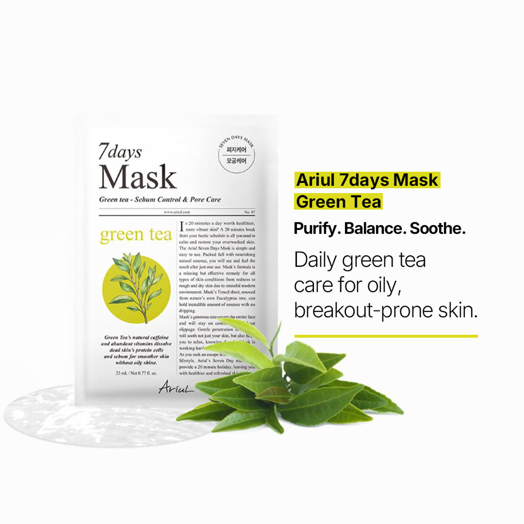 Ariul 7days Mask Green Tea S - 23ml