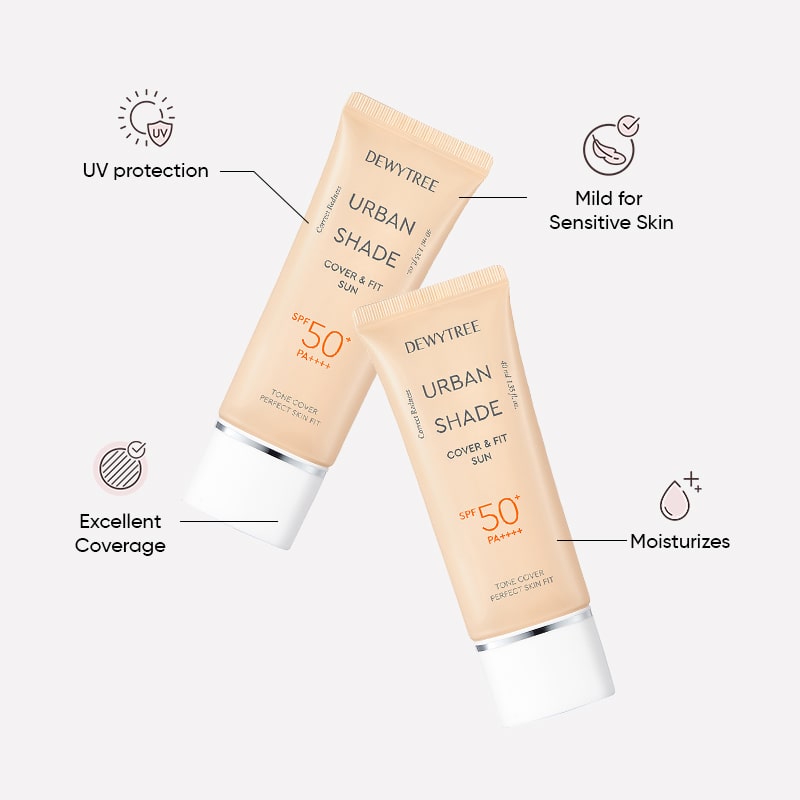 Dewytree Urban Shade Cover And Fit Sunscreen SPF 50+ PA++++ - 40ml