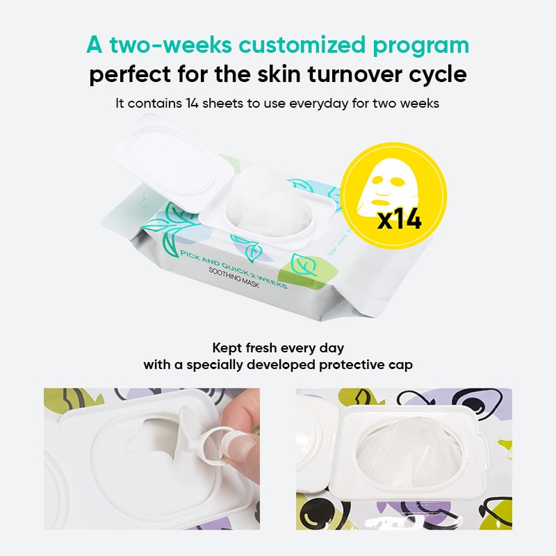 Dewytree Pick And Quick 2 Weeks Soothing Mask - 14 pcs