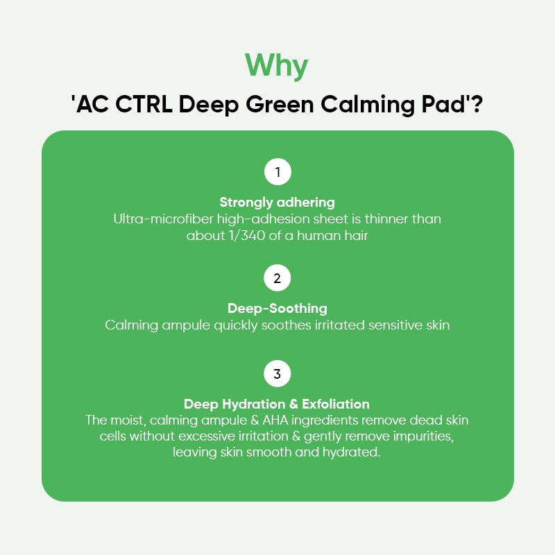 Dewytree AC Ctrl Deep Green Calming Pad - 60 pcs