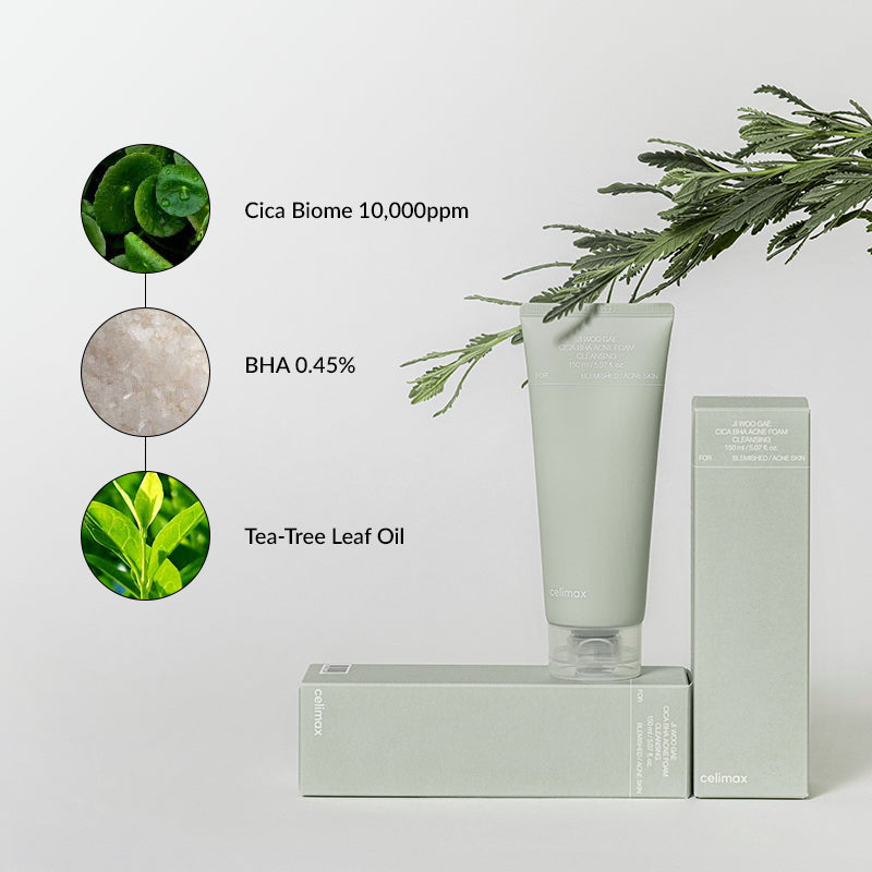 Celimax Ji Woo Gae Cica Bha Acne Foam Cleansing - 150ml