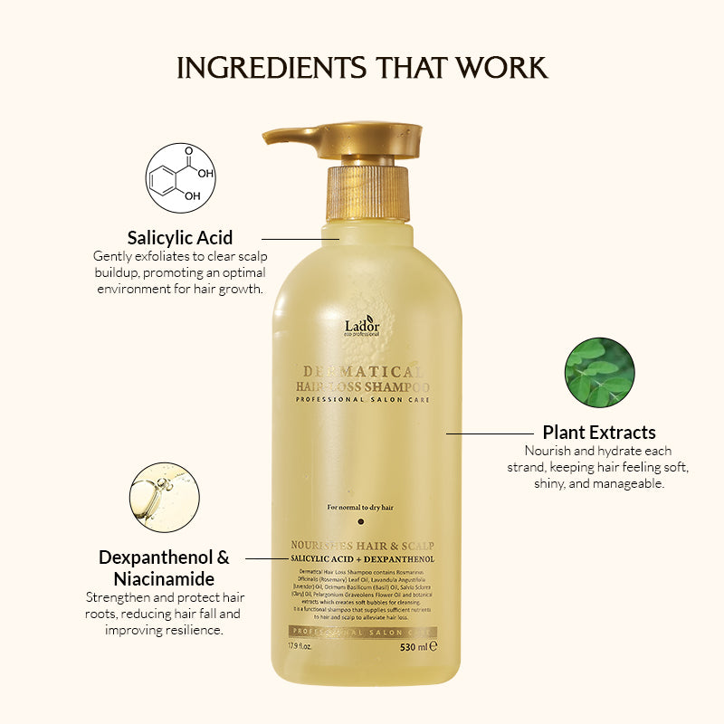 Lador Dermatical Hair- Loss Shampoo (For Normal To Dry Hair) - 530ml