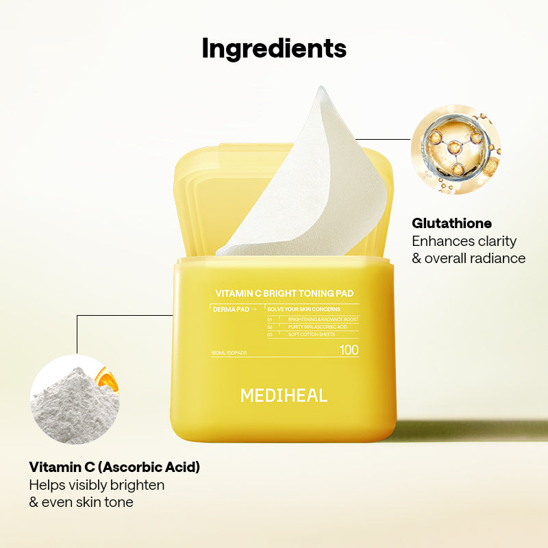 MEDIHEAL Vitamin C Bright Toning Pad - 180ml