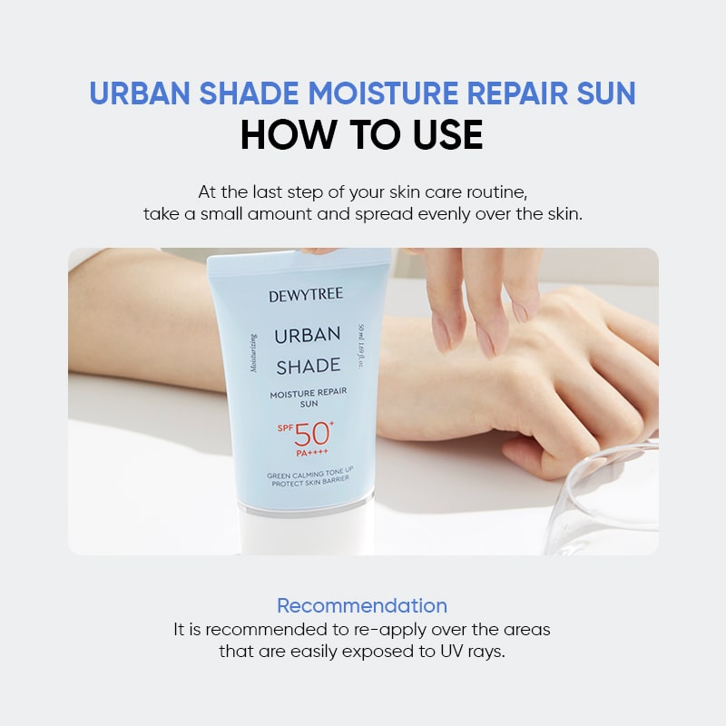 Dewytree Urban Shade Moisture Repair Sunscreen SPF 50+ PA++++ - 50ml