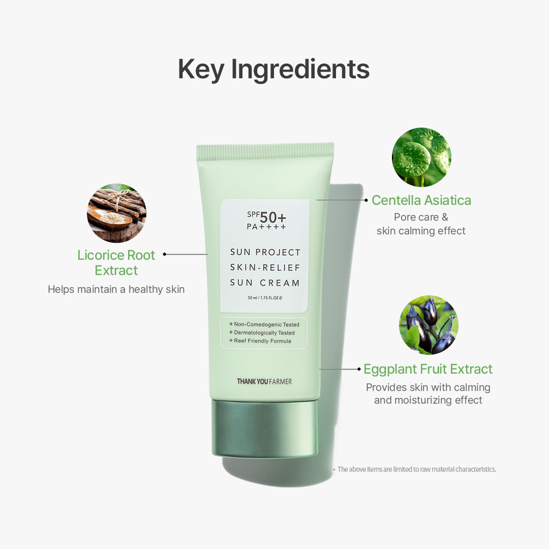 Thank You Farmer Sun Project Skin Relief Sun Cream SPF50+ PA++++ - 50ml