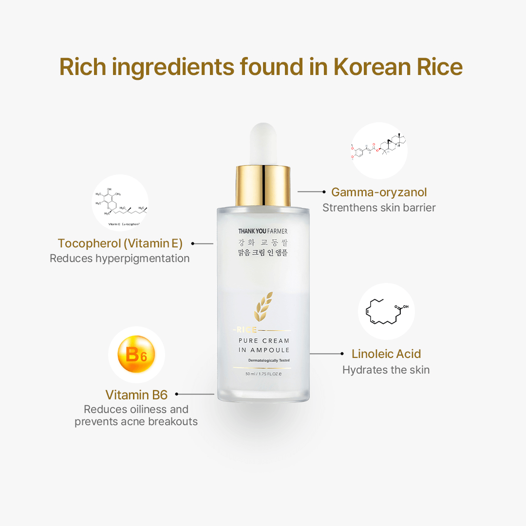 Thank You Farmer Rice Pure Cream In Ampoule - 50ml