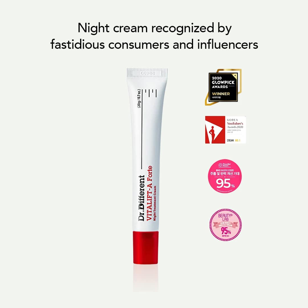 Dr. Different VITALIFT-A Forte Night Treatment Cream (0.1% Retinal) - 20gms