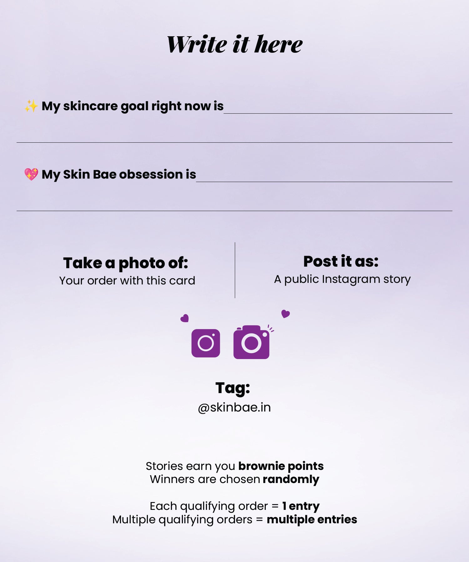 Contest Participation Card