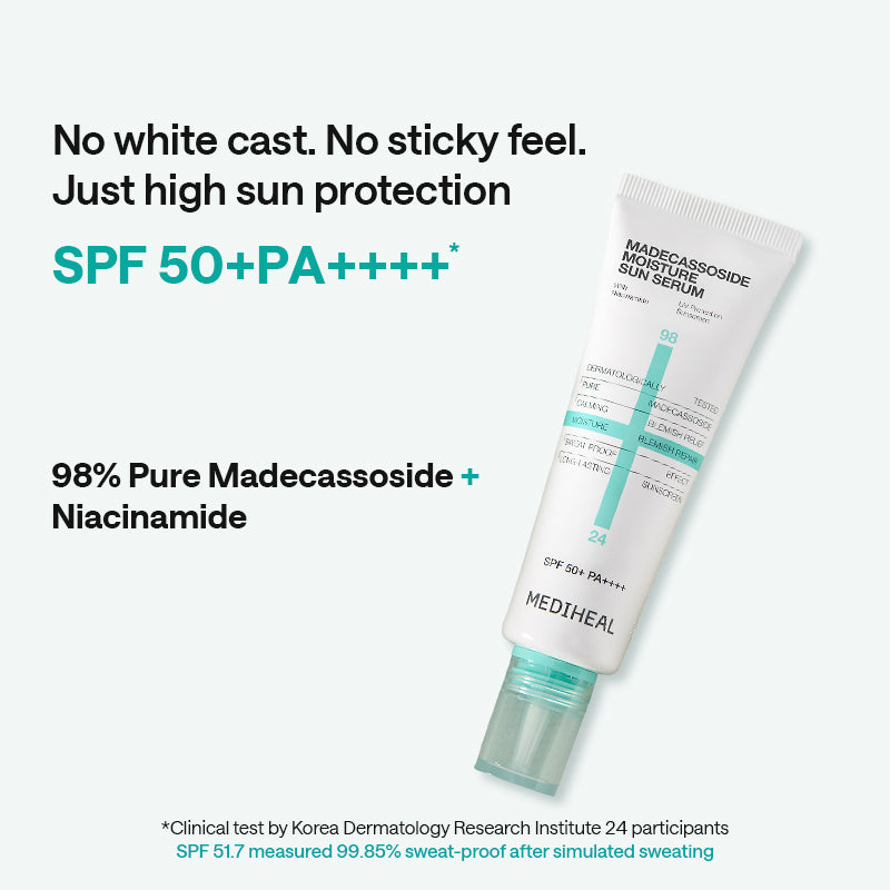 MEDIHEAL Madecassoside Moisture Sun Serum Blemish Repair SPF50+ PA++++ - 50g