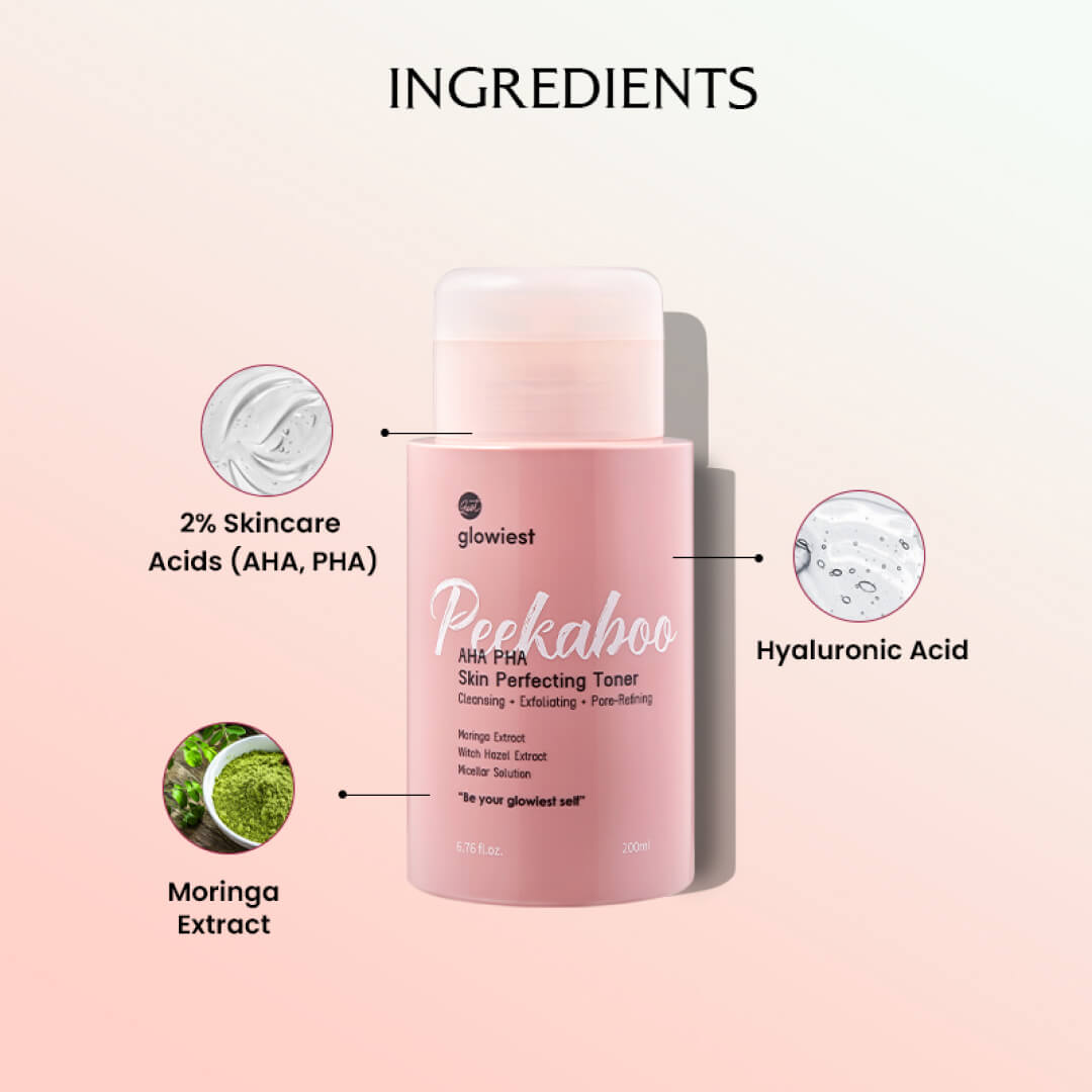 glowiest Peekaboo AHA PHA Skin Perfecting Face Toner - 200ml