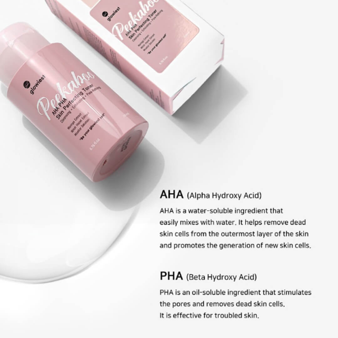 glowiest Peekaboo AHA PHA Skin Perfecting Face Toner - 200ml
