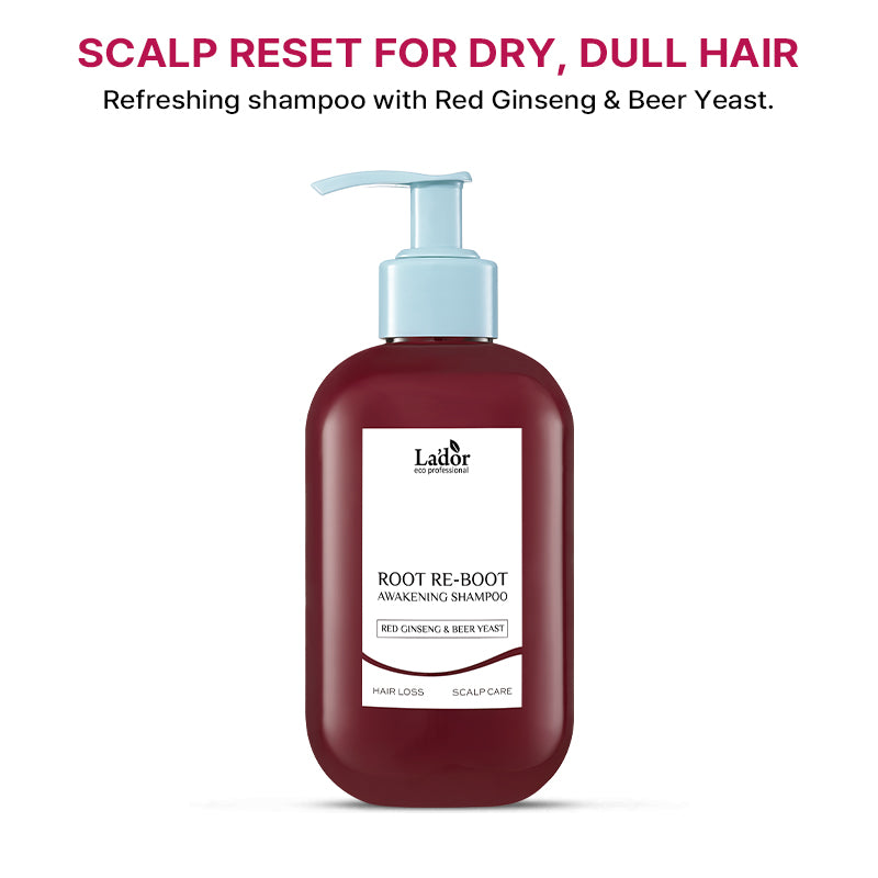 Lador Root Re-Boot Awakening Shampoo (Red Ginseng & Beer) 350ml