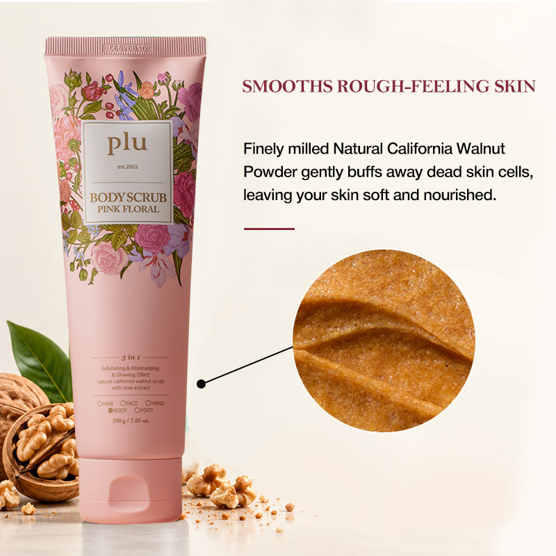 Plu Body Scrub Pink Floral 200g
