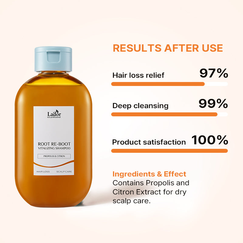 Lador Root Re-Boot Vitalizing Shampoo (Propolis & Citron) 300ml