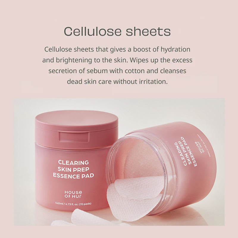 House of Hur Clearing Skin Prep Essence Pad 140ml (70sheets)
