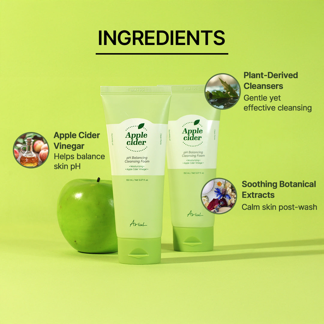 Ariul Apple Cider pH Balancing Cleansing Foam - 150ml