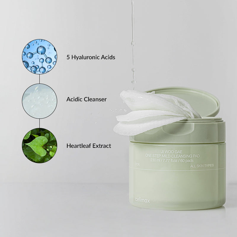 Celimax Ji Woo Gae One Step Mild Cleansing Pad - 60pads