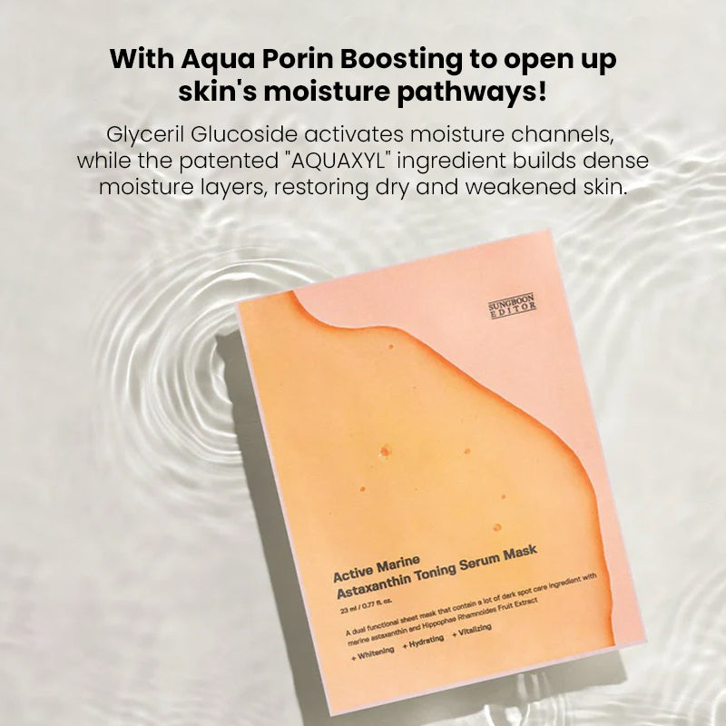 Sungboon Editor Active Marine Astaxanthin Toning Serum Mask (23ml)