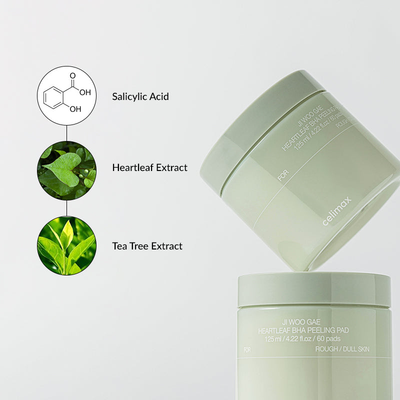 Celimax Ji Woo Gae Heartleaf Bha Peeling Pad - 60pads