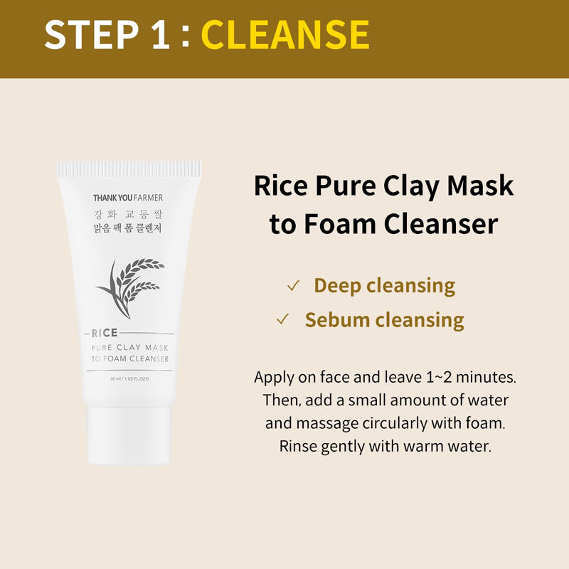 Thank You Farmer Rice Pure Glow Travel Kit - 70ml