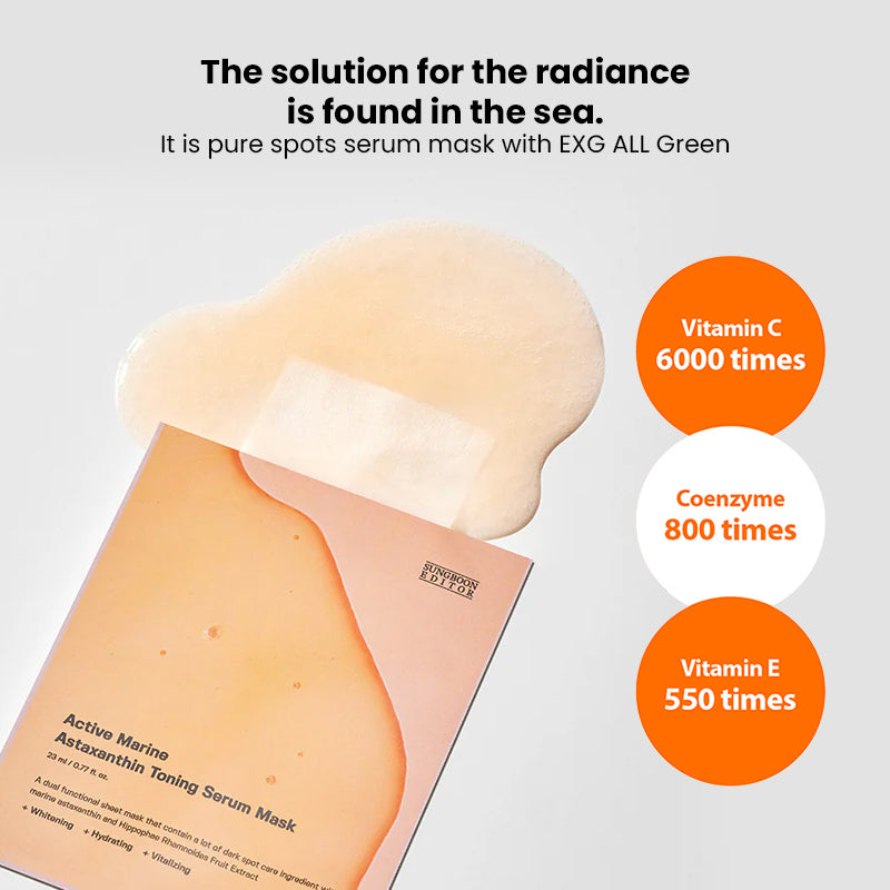 Sungboon Editor Active Marine Astaxanthin Toning Serum Mask (23ml)
