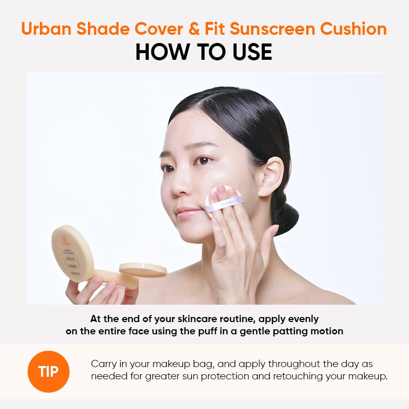 Dewytree Urban Shade Cover & Fit Sunscreen Cushion SPF 50+ PA++++ - 14gms