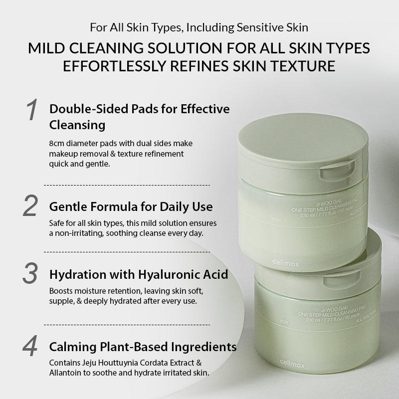 Celimax Ji Woo Gae One Step Mild Cleansing Pad - 60pads