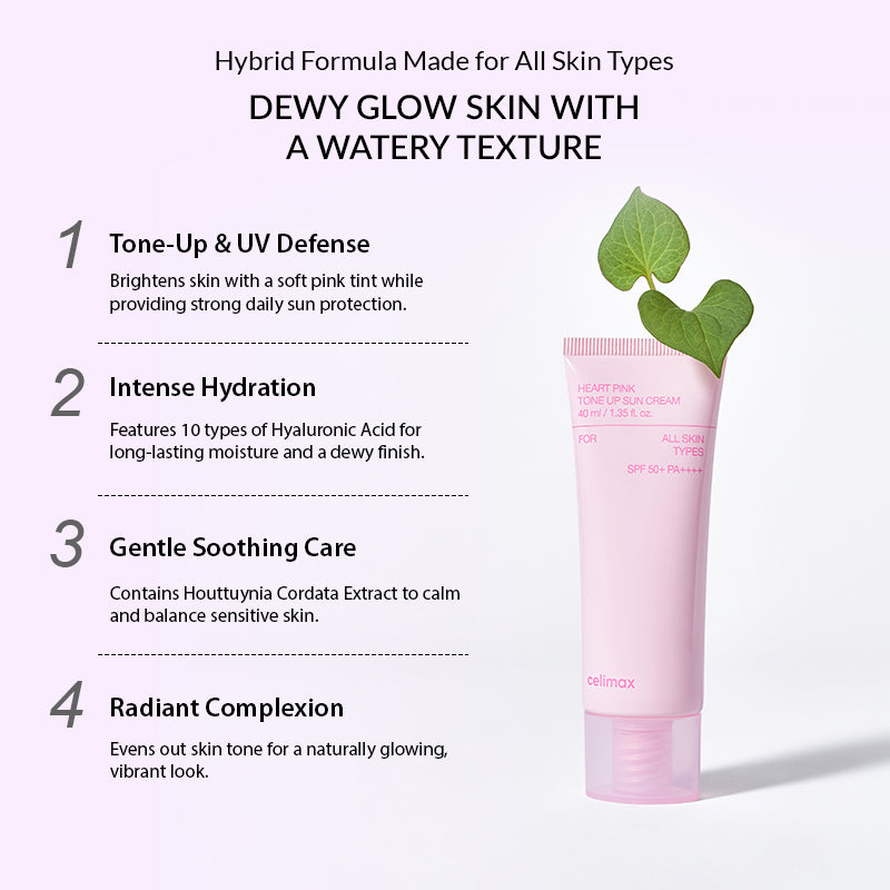 Celimax Heart Pink Tone Up Sun Cream - 40ml