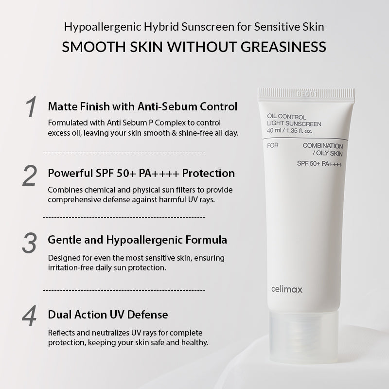 Celimax Oil Control Light Sunscreen - 40ml