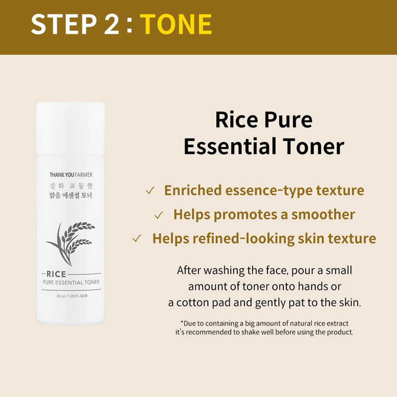 Thank You Farmer Rice Pure Glow Travel Kit - 70ml