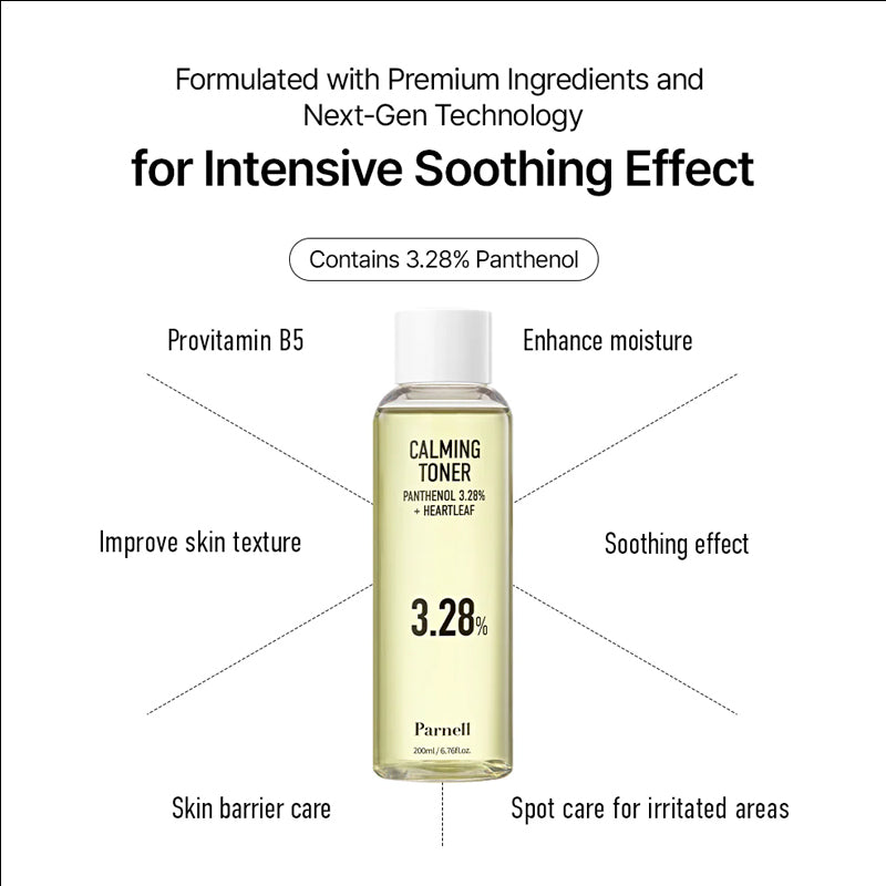 Parnell Panthenol 3.28 Heartleaf Calming Toner - 200ml