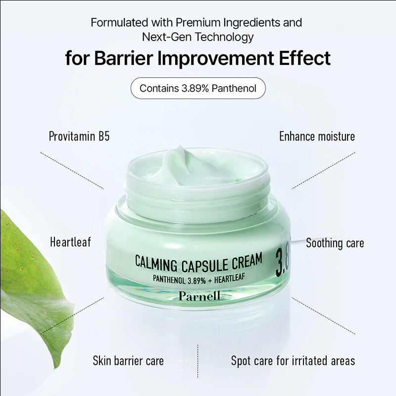 Parnell Panthenol 3.89 Heartleaf Calming Capsule Cream - 50ml