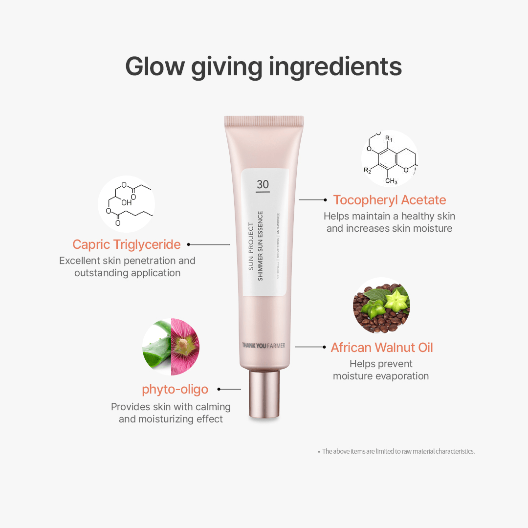 Thank You Farmer Sun Project Shimmer Sunscreen Essence SPF30 PA++ - 40ml