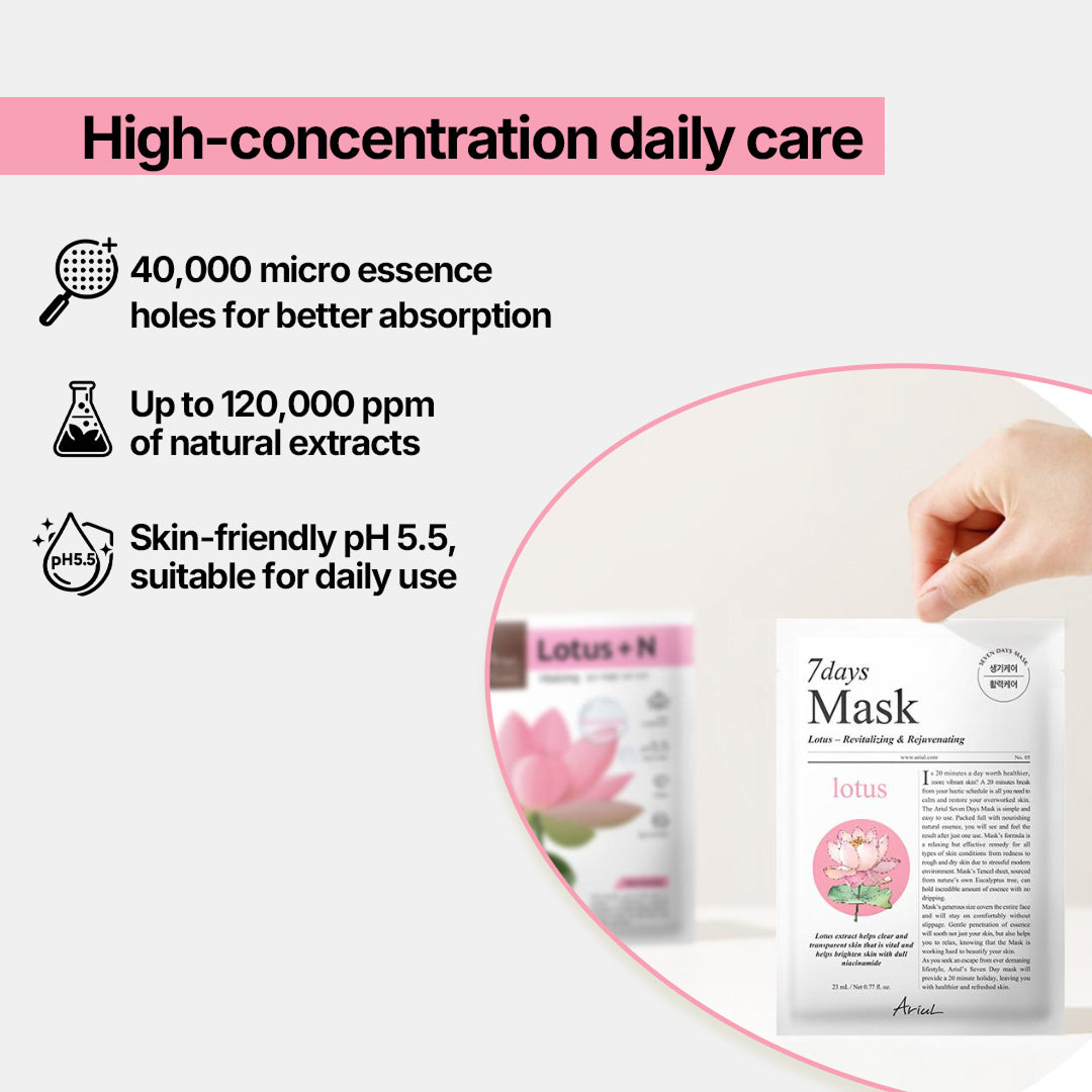 Ariul 7days Mask Lotus N - 23ml