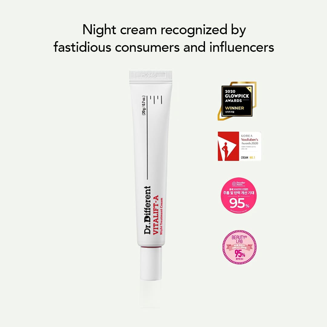 Dr. Different VITALIFT-A Night Treatment Cream (0.05% Retinal) - 20gms