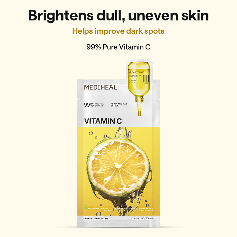 MEDIHEAL Vitamin C Essential Mask Clear Toning - 24ml