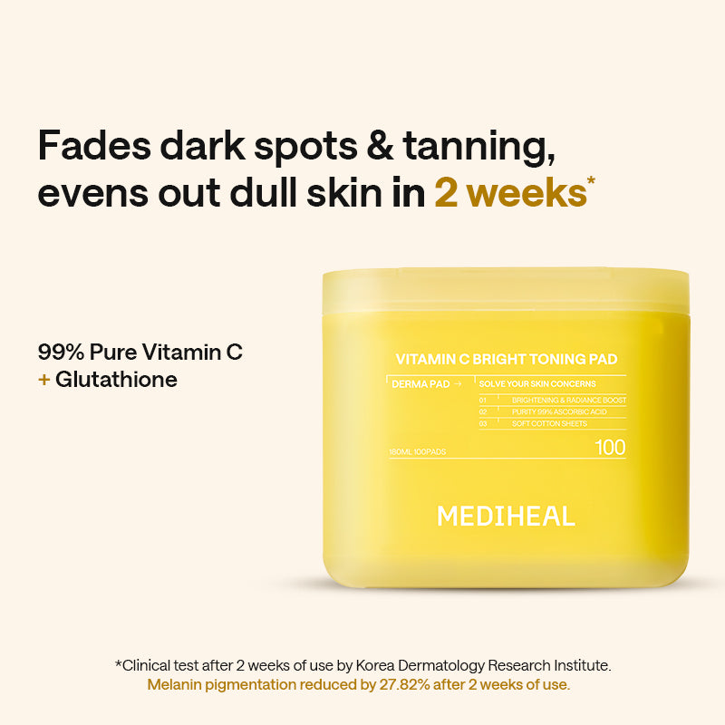 MEDIHEAL Vitamin C Bright Toning Pad - 180ml
