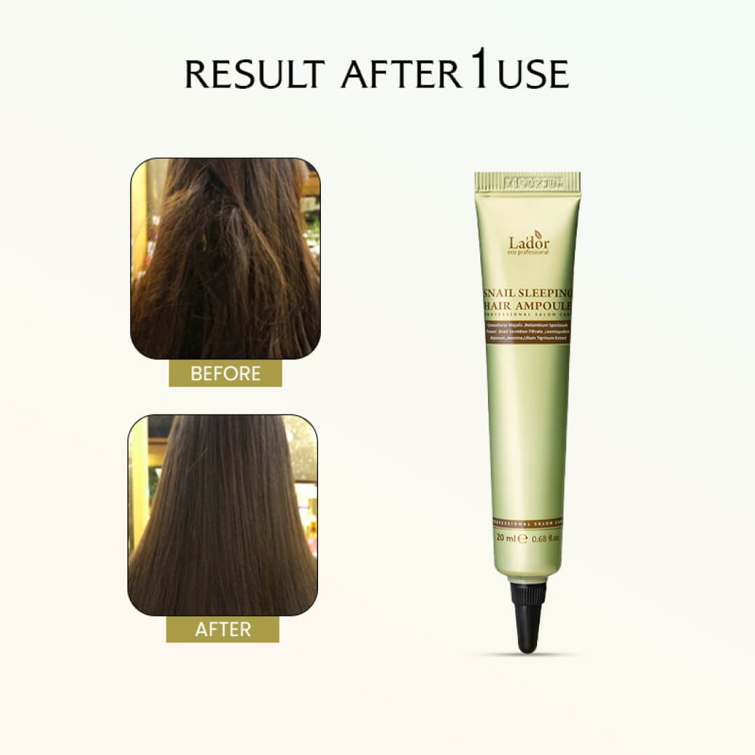 Lador Snail Sleeping Hair Ampoule (Leave-in treatment) - Pack Options: 1 or 5
