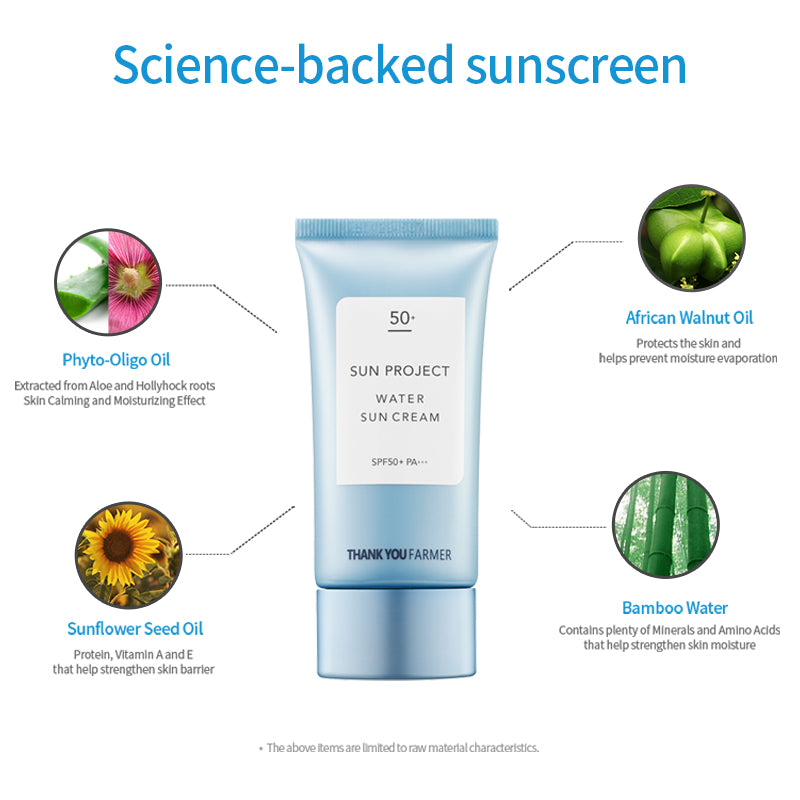 Thank You Farmer Sun Project Water Sunscreen Cream SPF 50+ PA+++