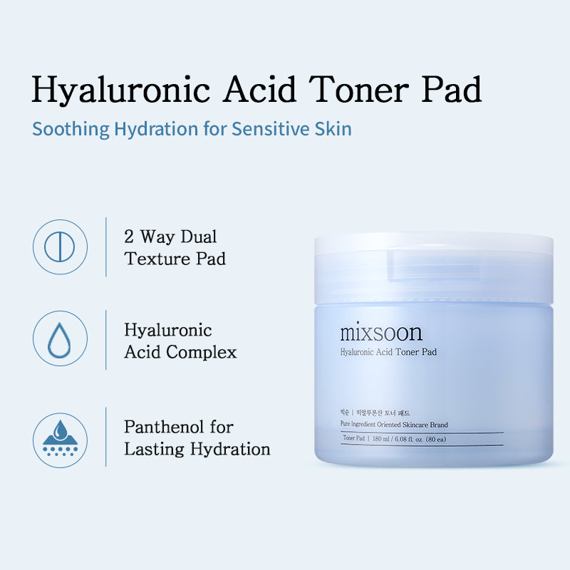 mixsoon Hyaluronic Acid Toner Pad - 180ml/80ea