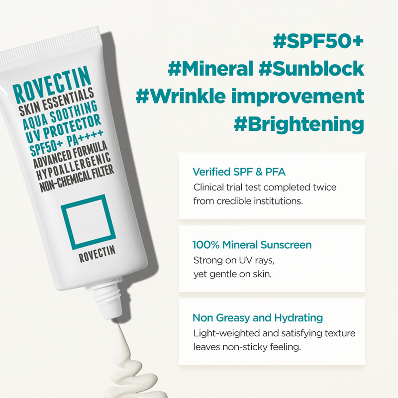 Rovectin Skin Essentials Aqua Soothing UV Protector SPF50+ PA++++